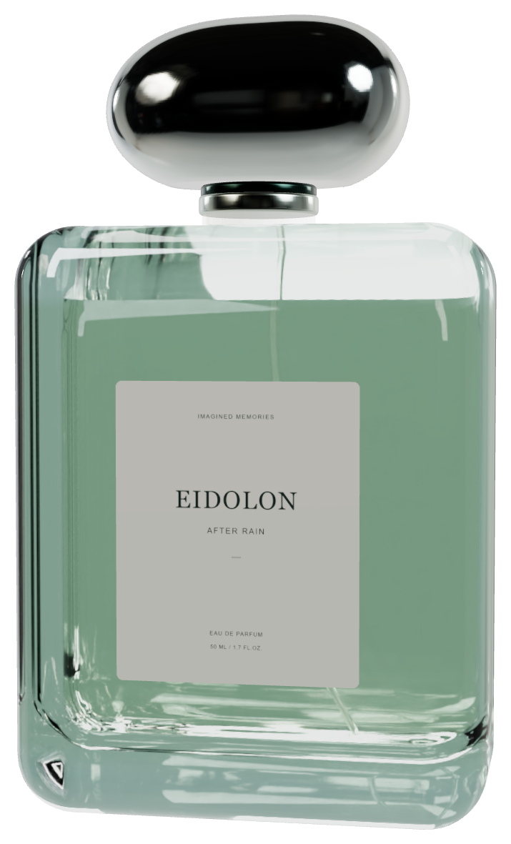 EIDOLON’s minimal bottle in mineral glass with a compact graphite cap